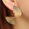 Gold Plated Fan Shape Earrings.