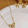 Necklace chain set earrings