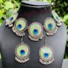Three sense fashion peacock oxidised necklace.