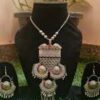 Tay alloy silver oxidized necklace set