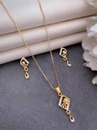 gold-plated pendant set adorned with sparkling American Diamonds (also known as Cubic Zirconia)