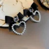KA39 black and white earrings